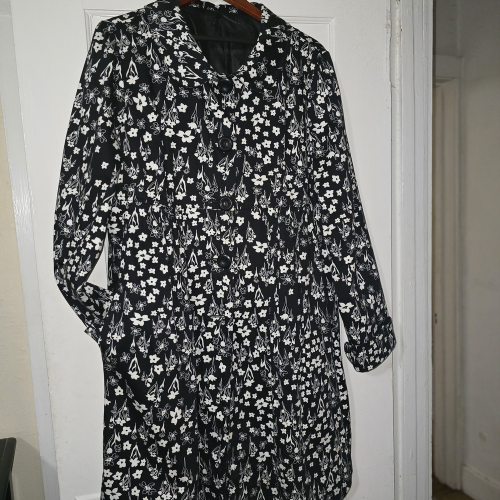 Black and White Floral Dress